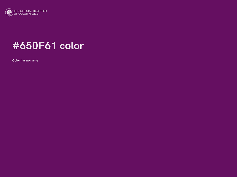 #650F61 color image