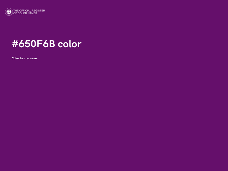 #650F6B color image