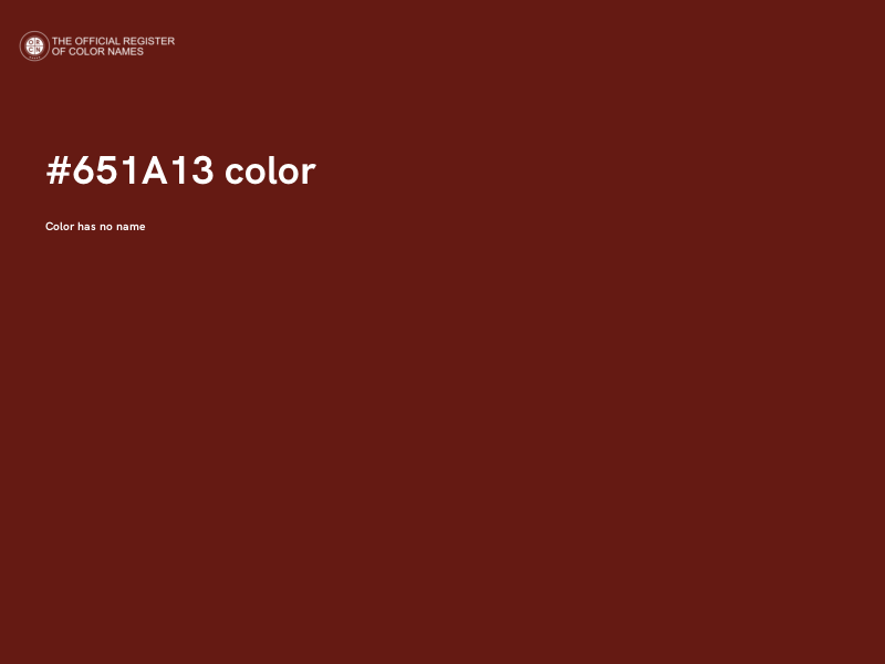#651A13 color image
