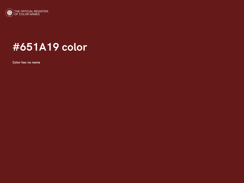 #651A19 color image