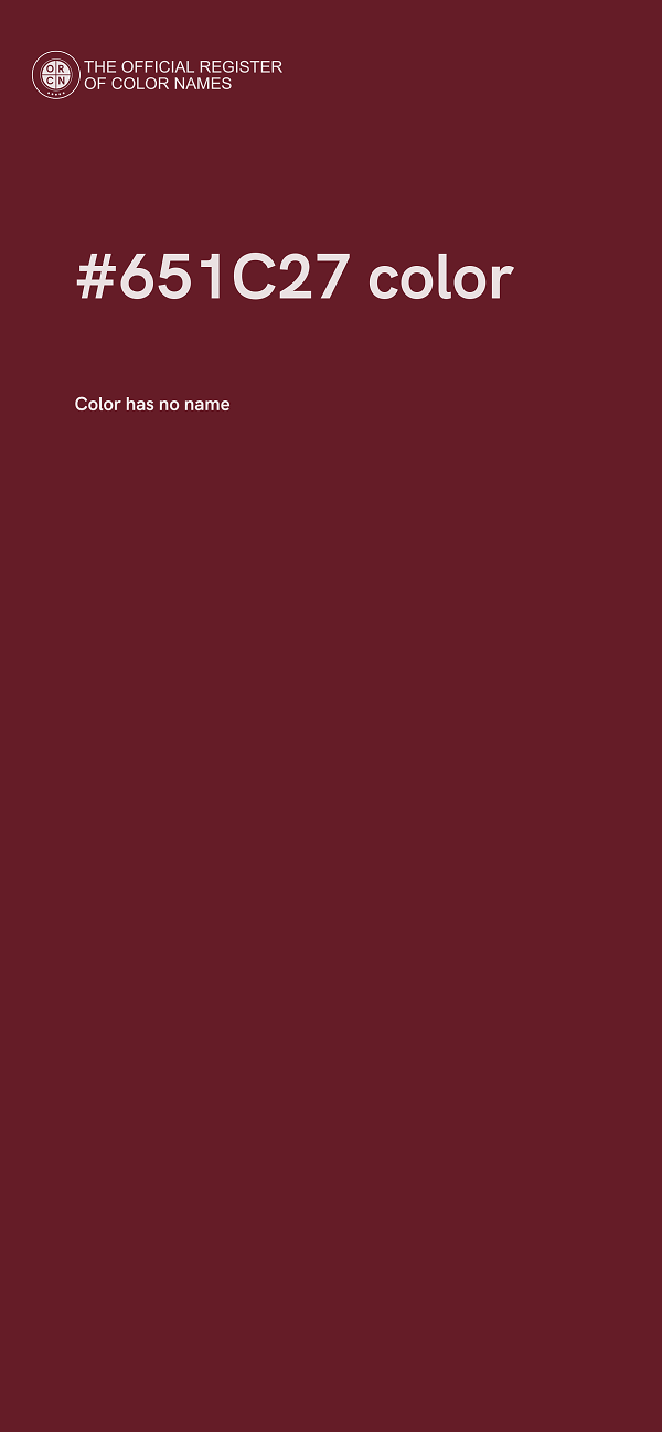 #651C27 color image