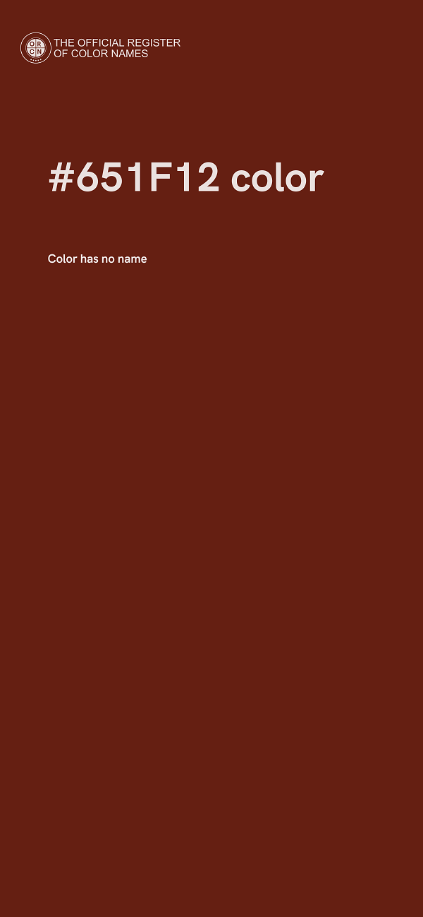 #651F12 color image