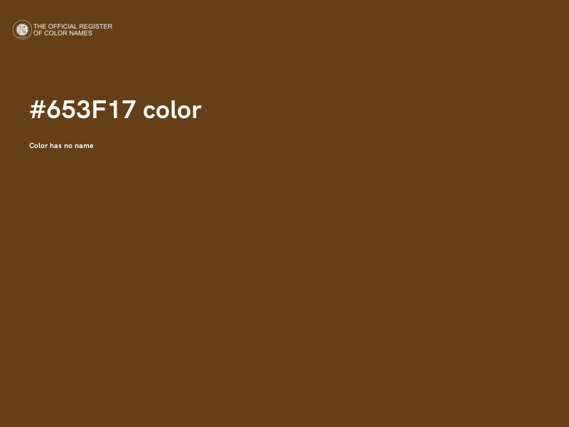 #653F17 color image