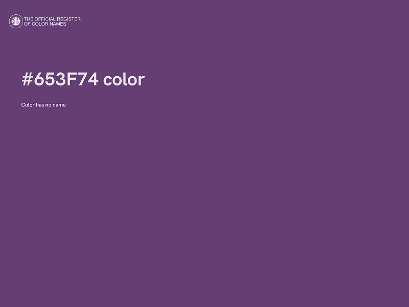 #653F74 color image