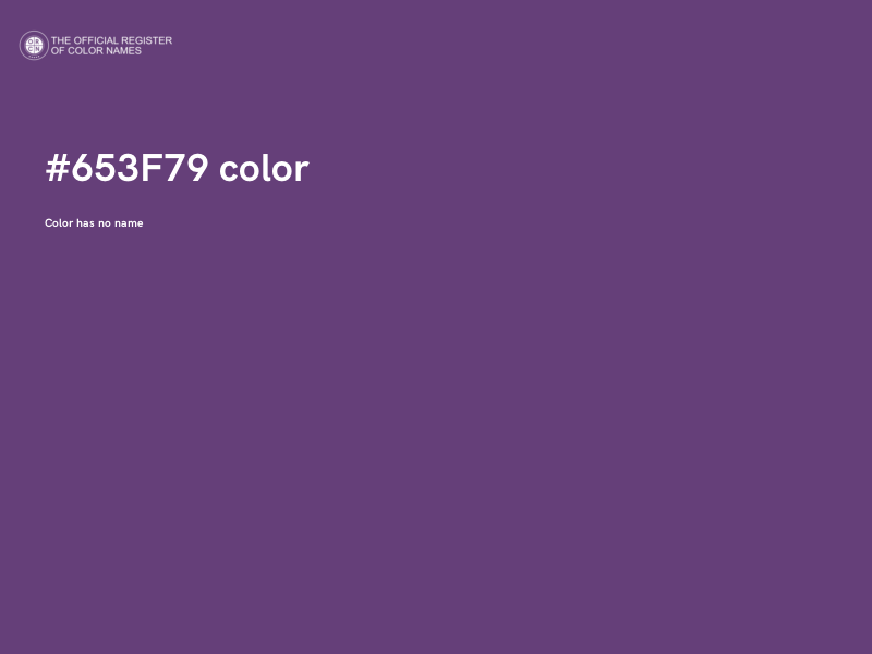 #653F79 color image