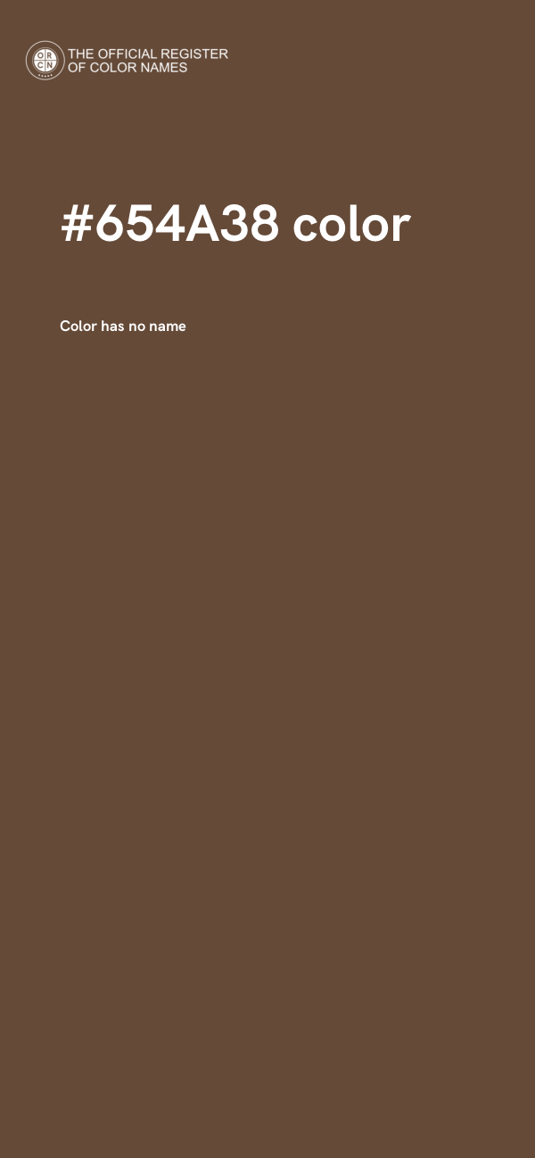 #654A38 color image
