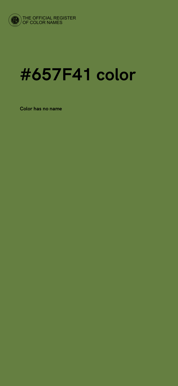 #657F41 color image