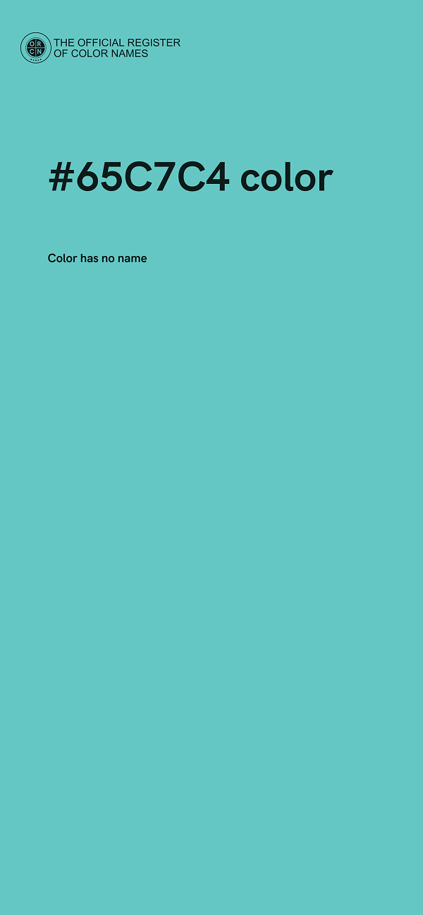 #65C7C4 color image