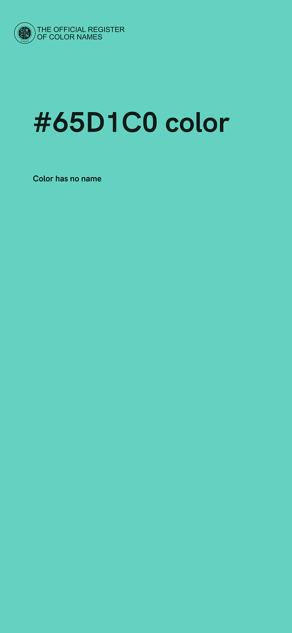 #65D1C0 color image