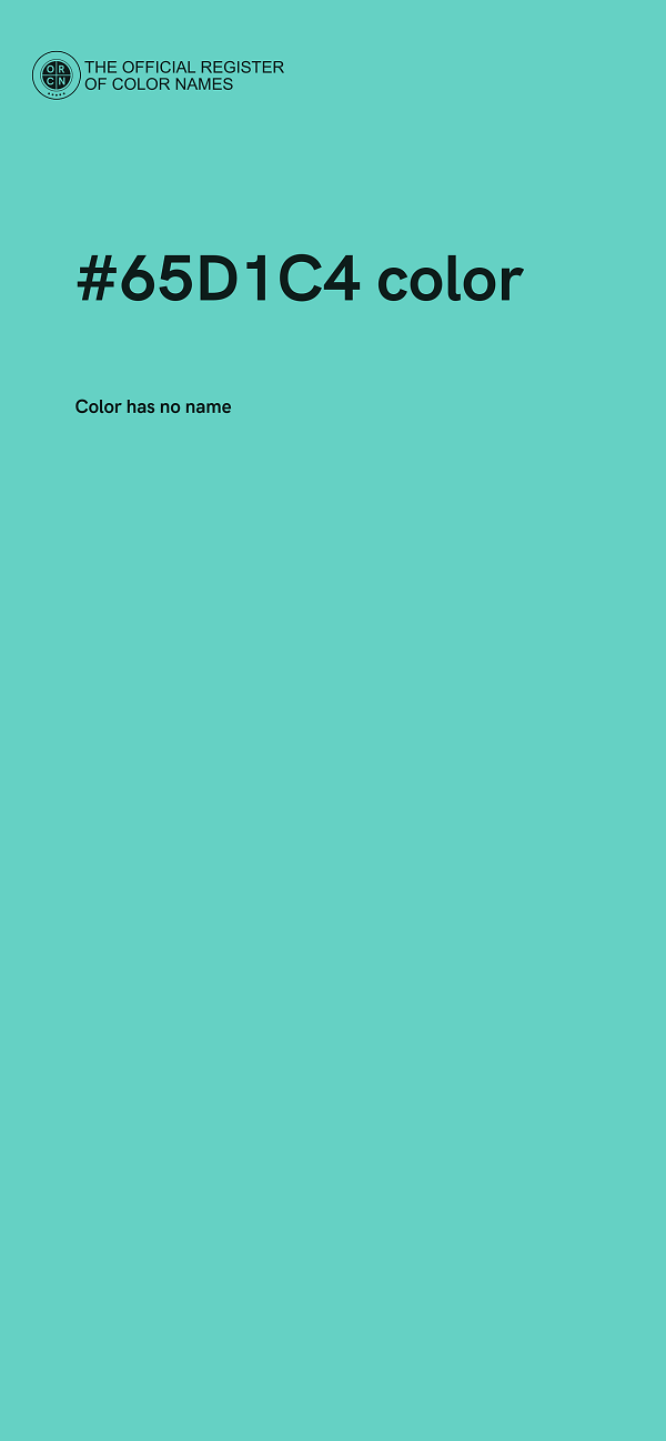 #65D1C4 color image