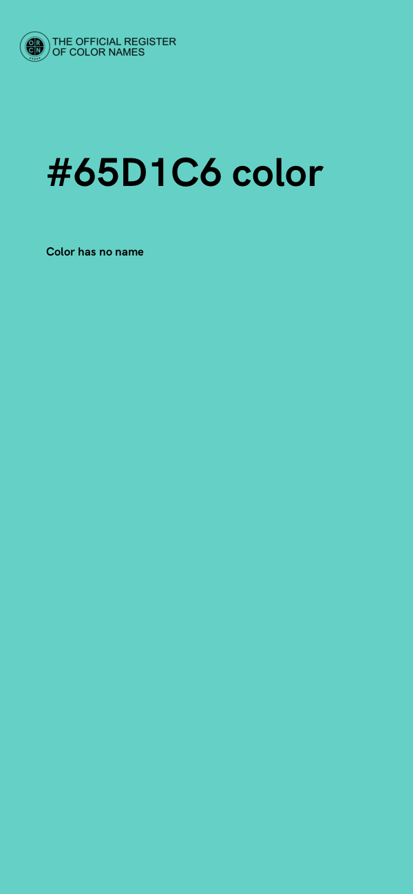#65D1C6 color image