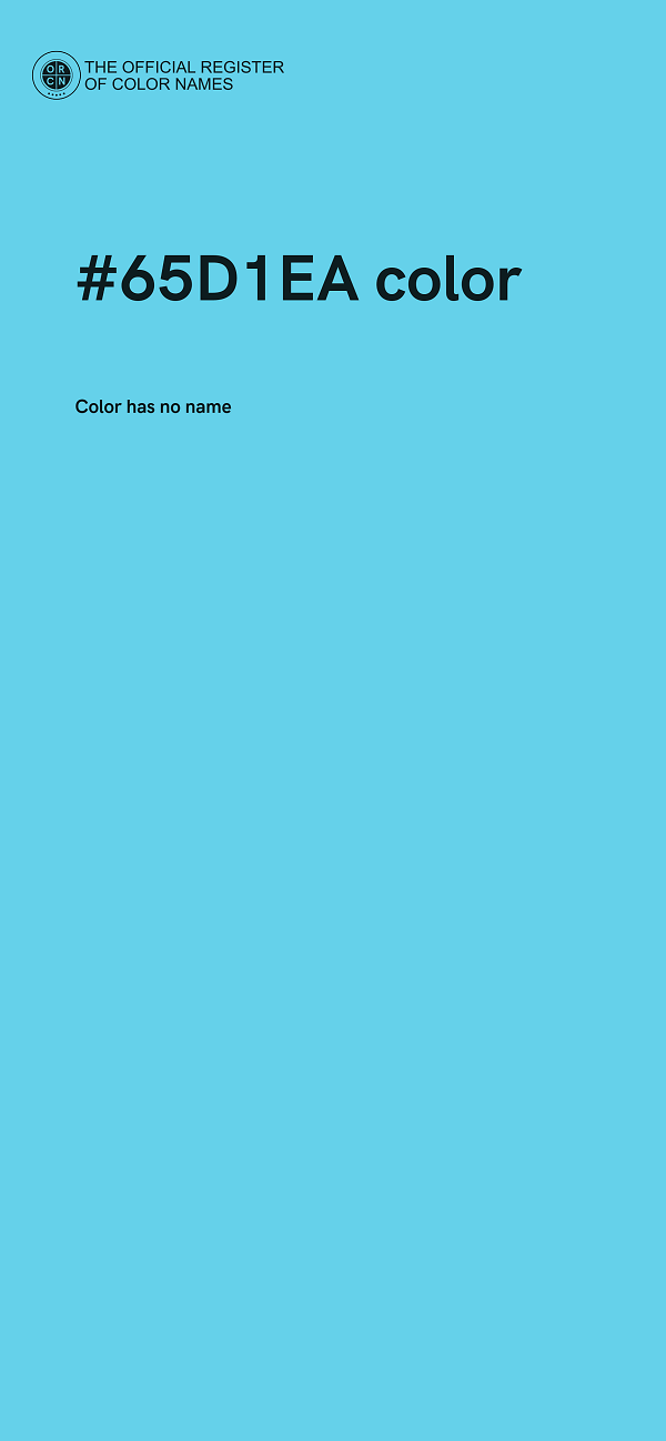 #65D1EA color image