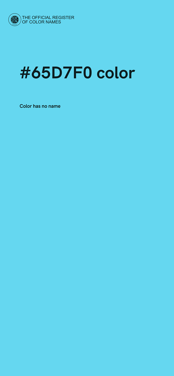 #65D7F0 color image