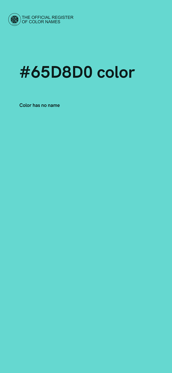 #65D8D0 color image