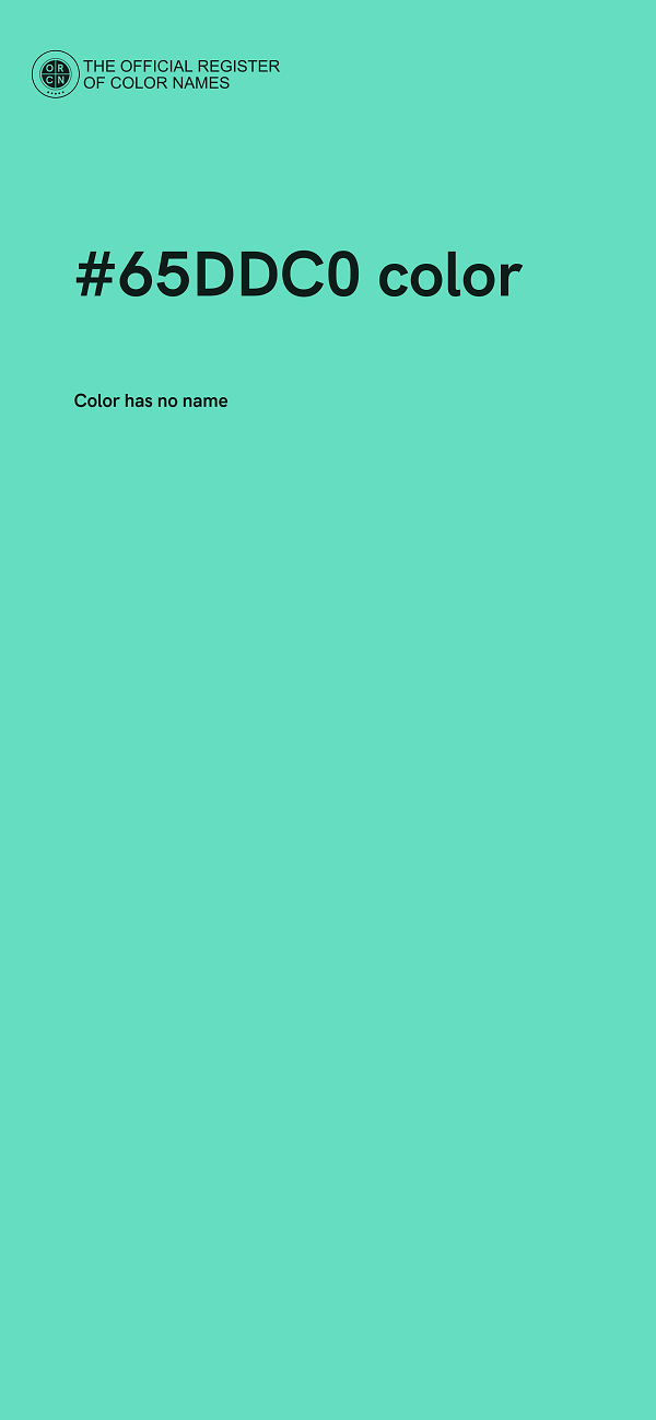 #65DDC0 color image