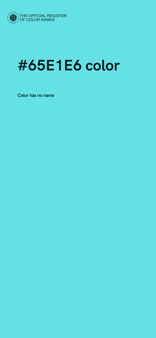 #65E1E6 color image