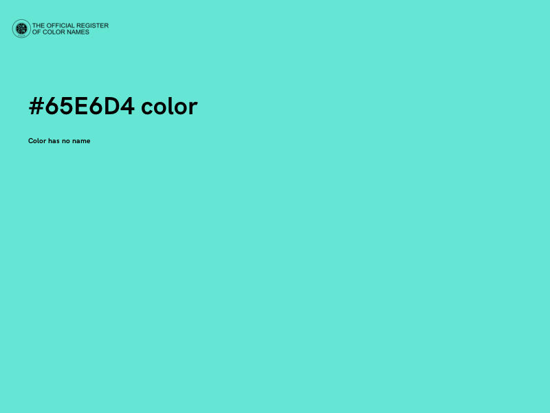 #65E6D4 color image