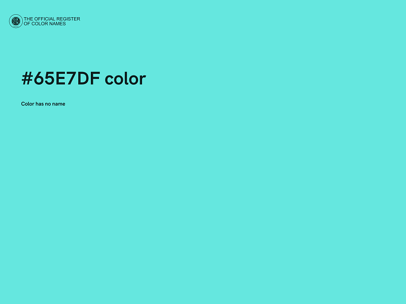 #65E7DF color image