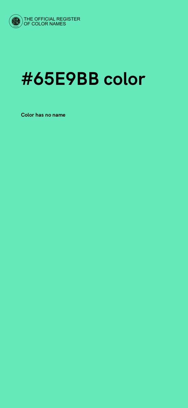 #65E9BB color image