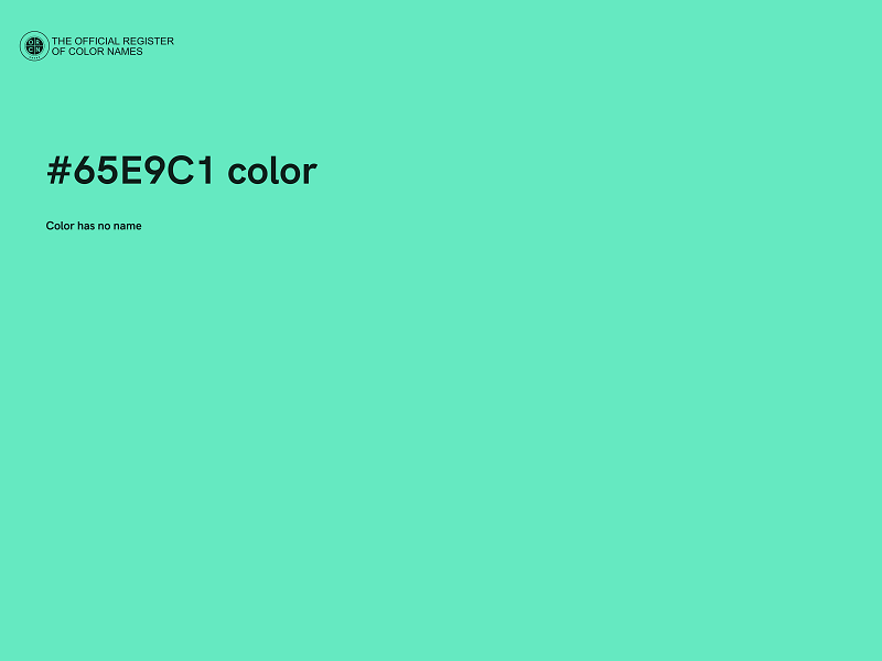 #65E9C1 color image