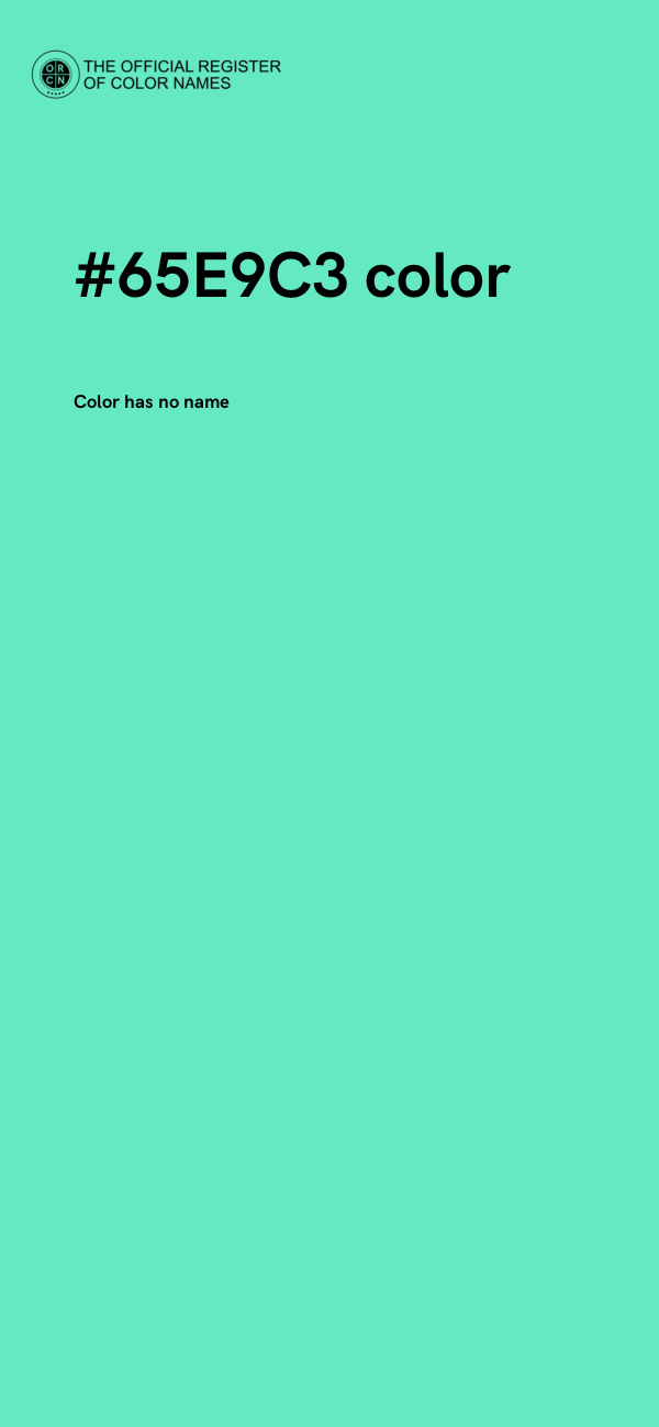 #65E9C3 color image