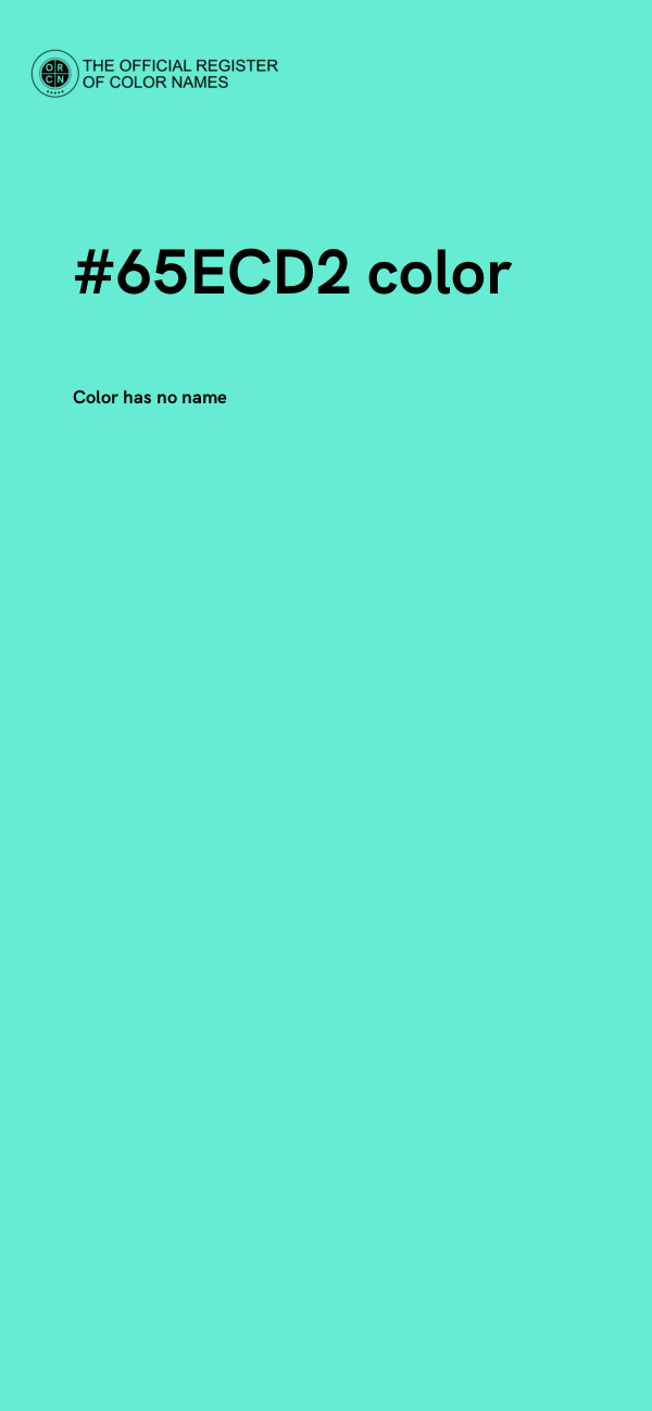 #65ECD2 color image