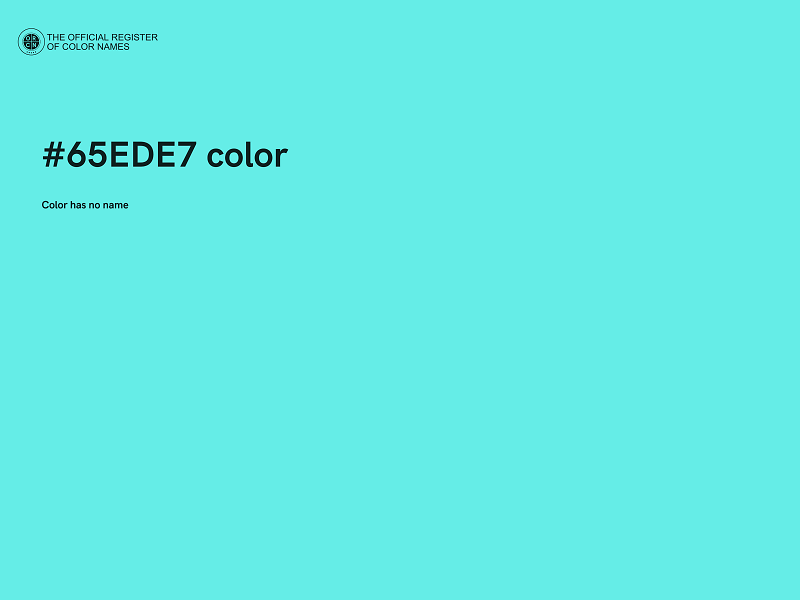 #65EDE7 color image