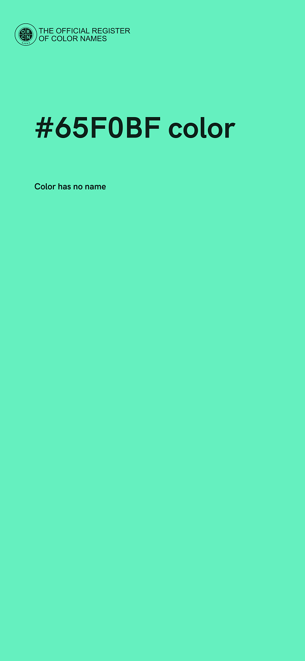 #65F0BF color image