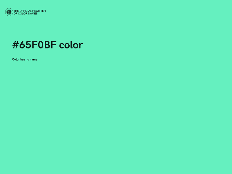 #65F0BF color image
