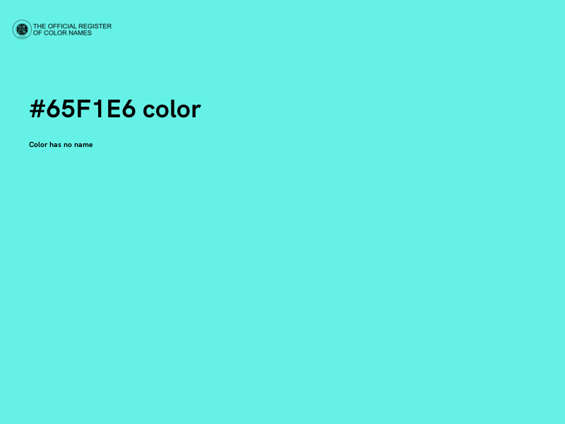 #65F1E6 color image