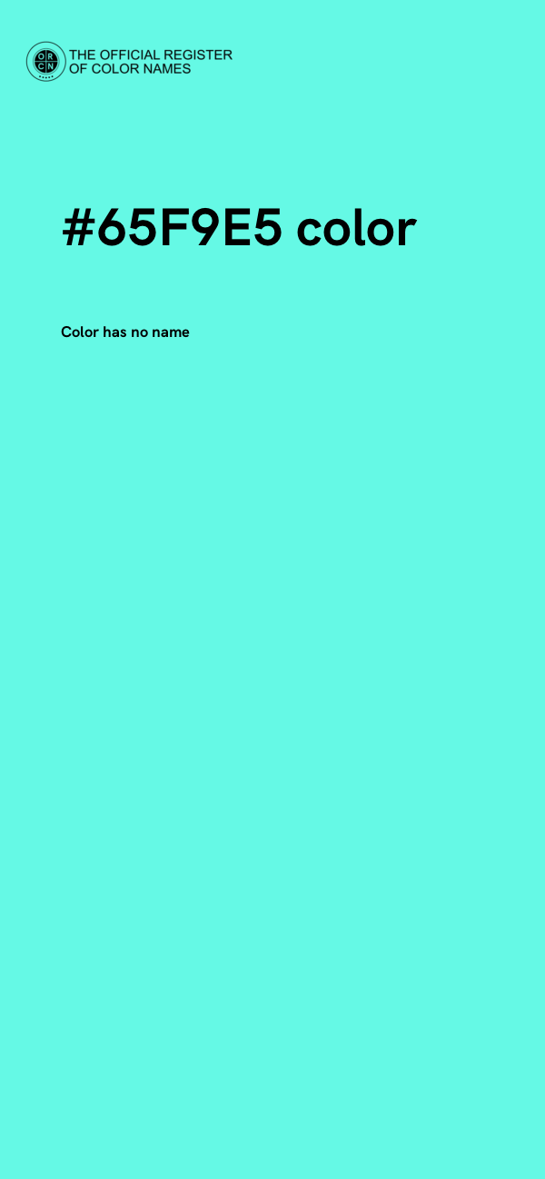 #65F9E5 color image