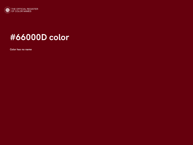 #66000D color image