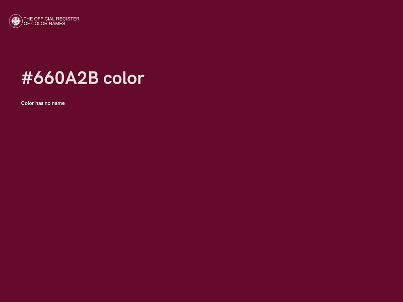 #660A2B color image