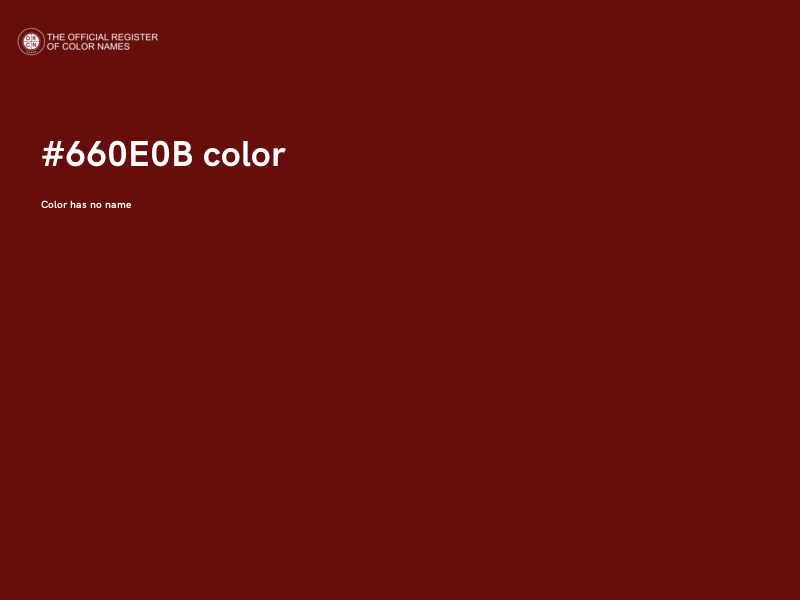 #660E0B color image
