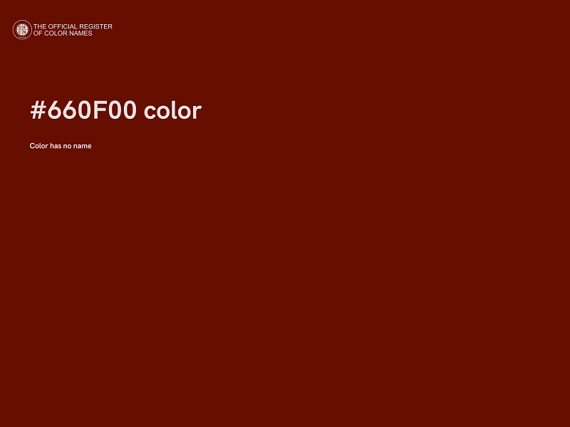 #660F00 color image