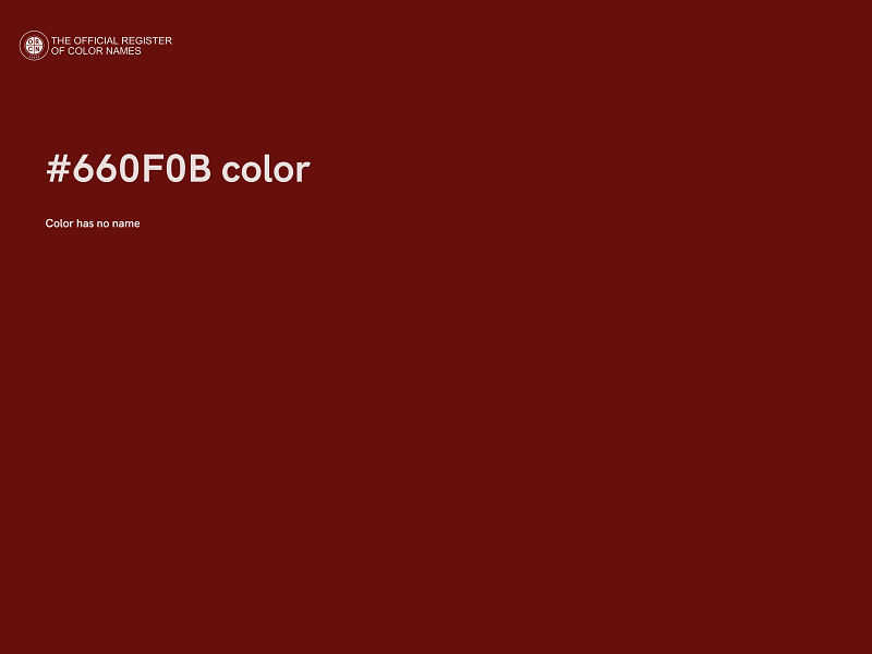 #660F0B color image