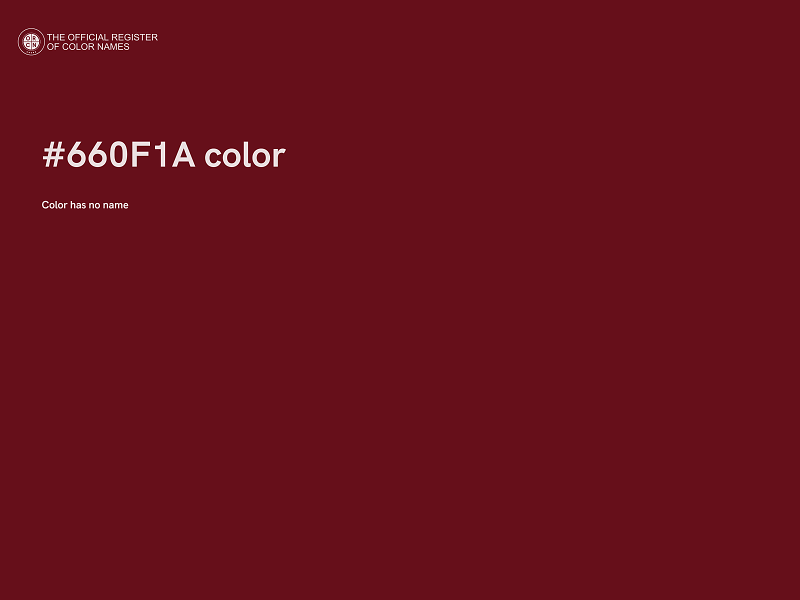 #660F1A color image
