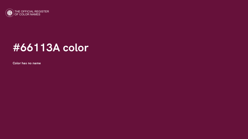 #66113A color image