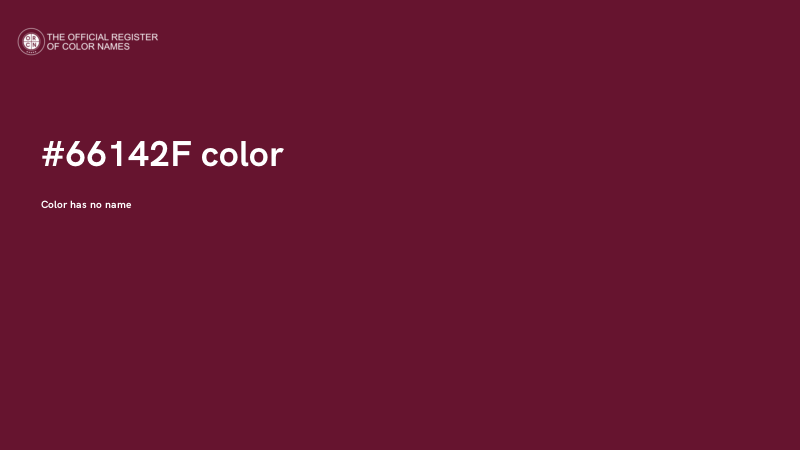 #66142F color image