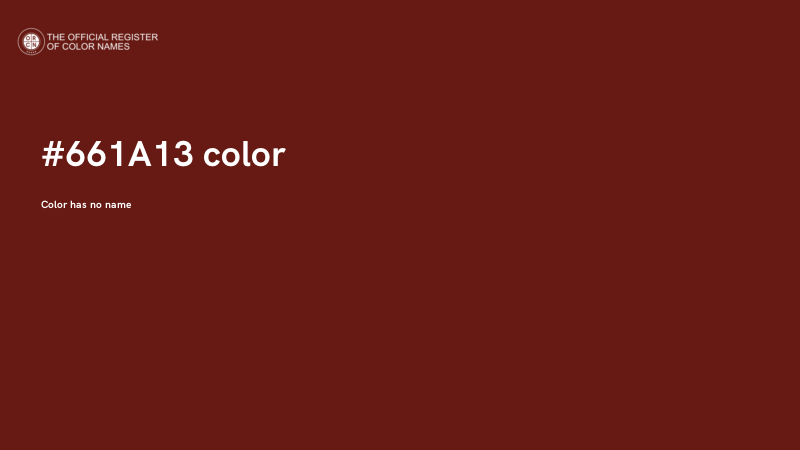 #661A13 color image