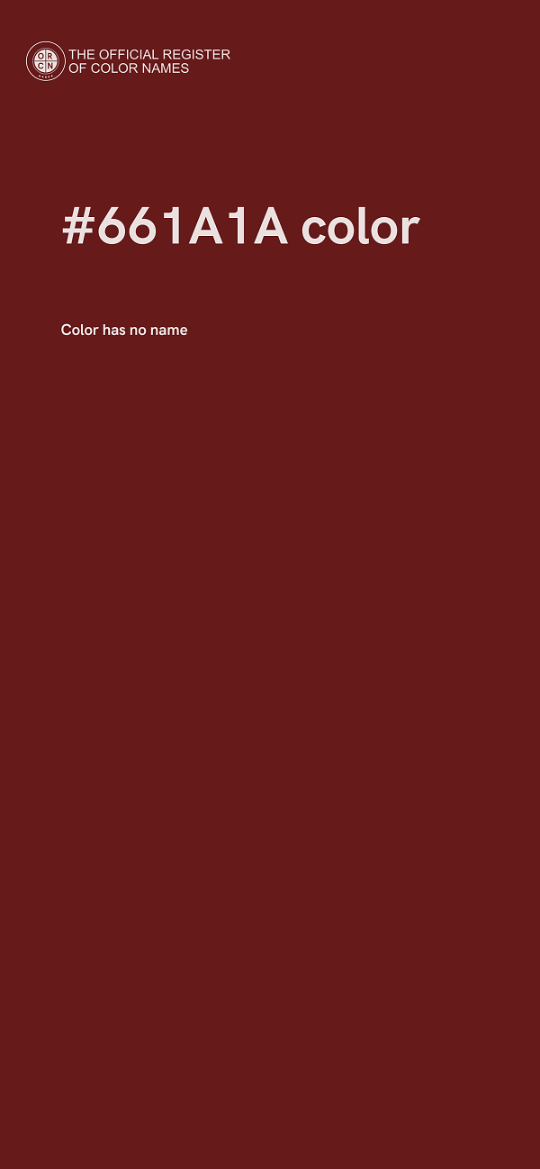 #661A1A color image