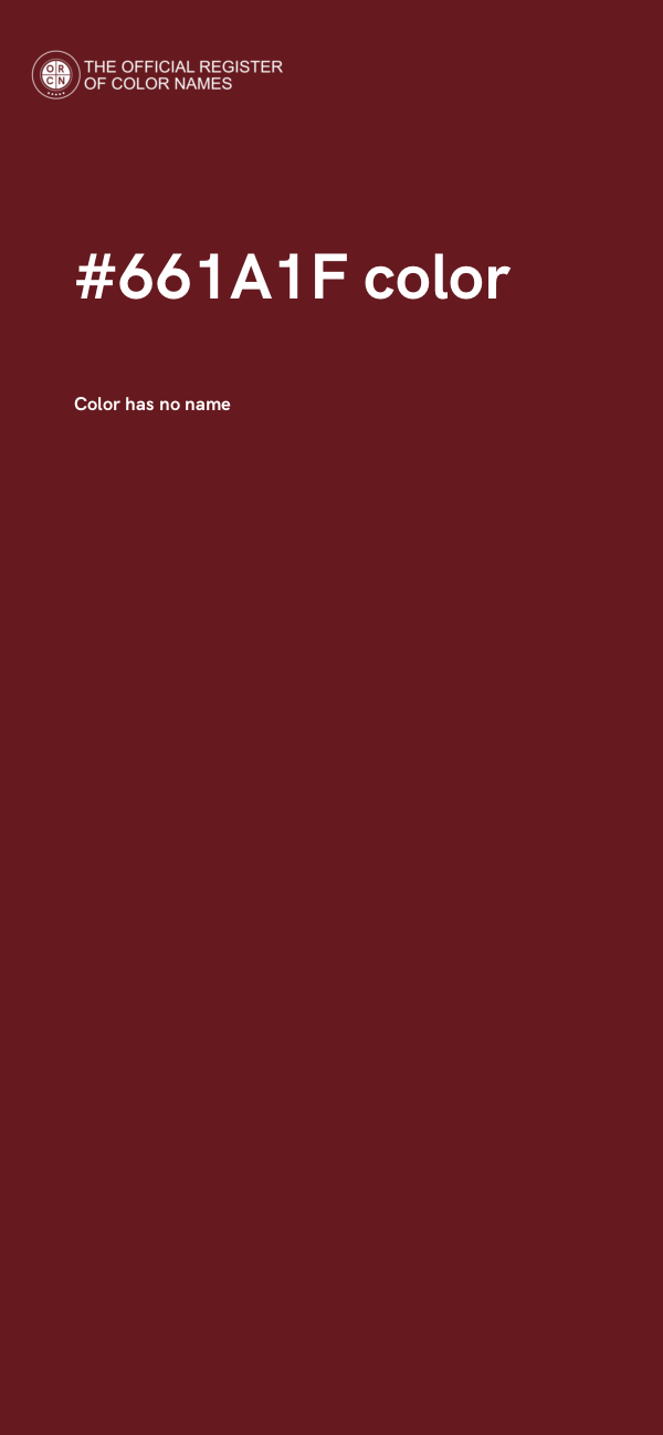 #661A1F color image