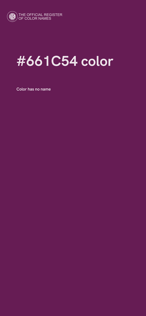 #661C54 color image