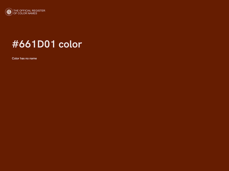 #661D01 color image