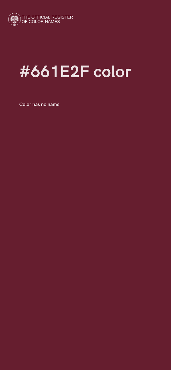 #661E2F color image