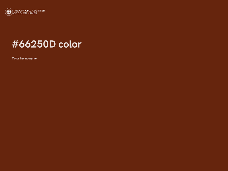 #66250D color image