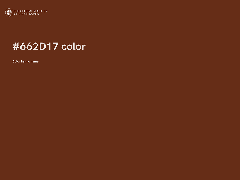 #662D17 color image