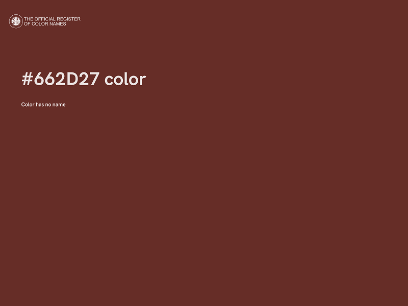#662D27 color image