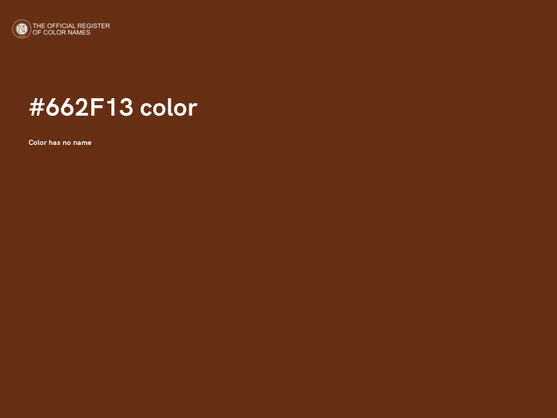 #662F13 color image