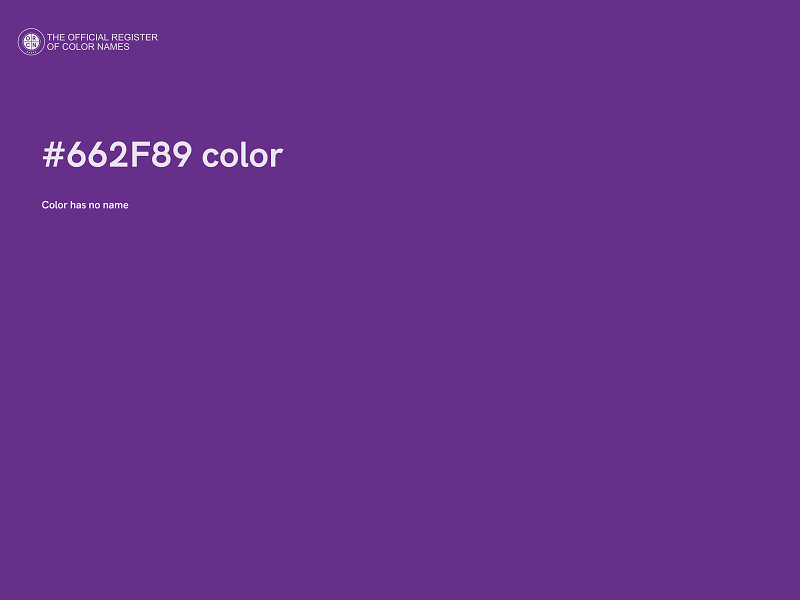 #662F89 color image